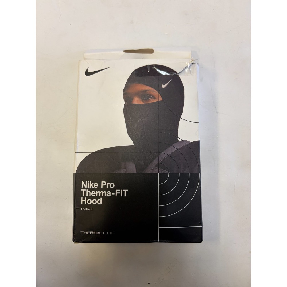 Nike Pro Therma-FIT Football Hood Balaclava Black Unisex One Size OSFM New